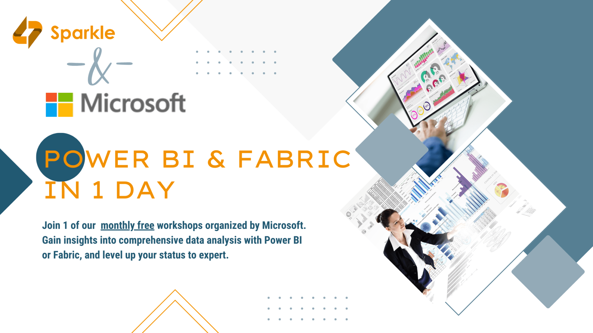 Free Dashboard / Power BI And Fabric Workshops | By Microsoft And Sparkle